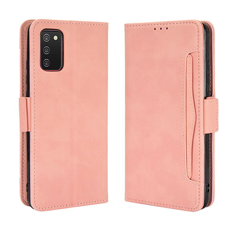 Handytasche Stand Schutzhülle Flip Leder Hülle BY3 für Samsung Galaxy A03s Rosa