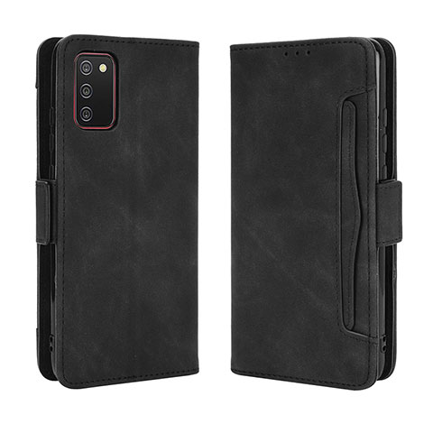 Handytasche Stand Schutzhülle Flip Leder Hülle BY3 für Samsung Galaxy A03s Schwarz