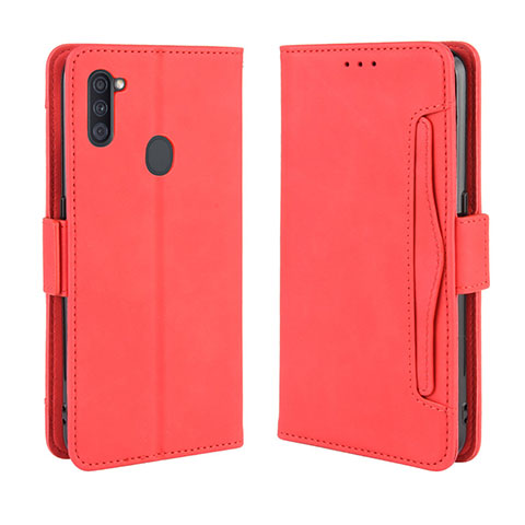 Handytasche Stand Schutzhülle Flip Leder Hülle BY3 für Samsung Galaxy A11 Rot