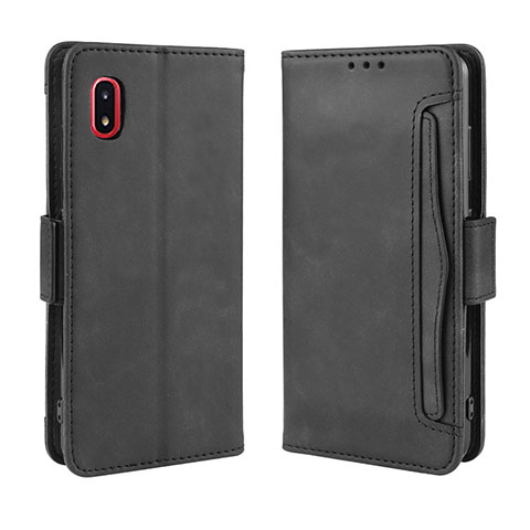 Handytasche Stand Schutzhülle Flip Leder Hülle BY3 für Samsung Galaxy A20 SC-02M SCV46 Schwarz