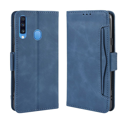 Handytasche Stand Schutzhülle Flip Leder Hülle BY3 für Samsung Galaxy A20s Blau