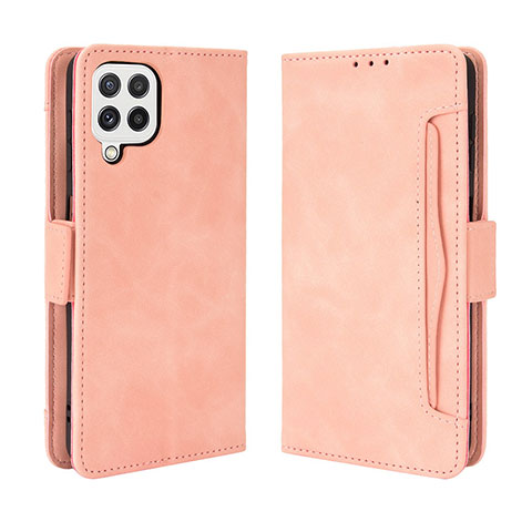 Handytasche Stand Schutzhülle Flip Leder Hülle BY3 für Samsung Galaxy A22 4G Rosa