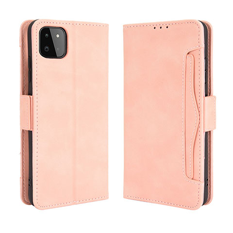 Handytasche Stand Schutzhülle Flip Leder Hülle BY3 für Samsung Galaxy A22 5G Rosa