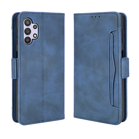 Handytasche Stand Schutzhülle Flip Leder Hülle BY3 für Samsung Galaxy A32 4G Blau