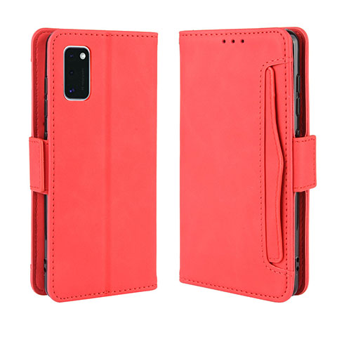 Handytasche Stand Schutzhülle Flip Leder Hülle BY3 für Samsung Galaxy A41 Rot