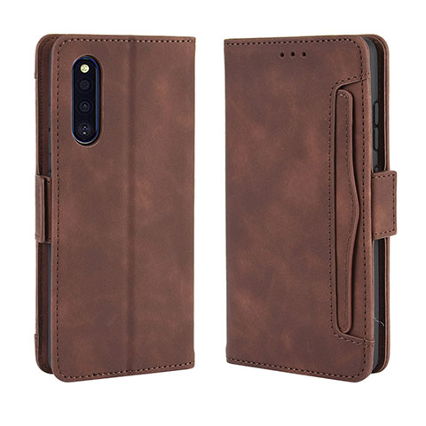 Handytasche Stand Schutzhülle Flip Leder Hülle BY3 für Samsung Galaxy A41 SC-41A Braun