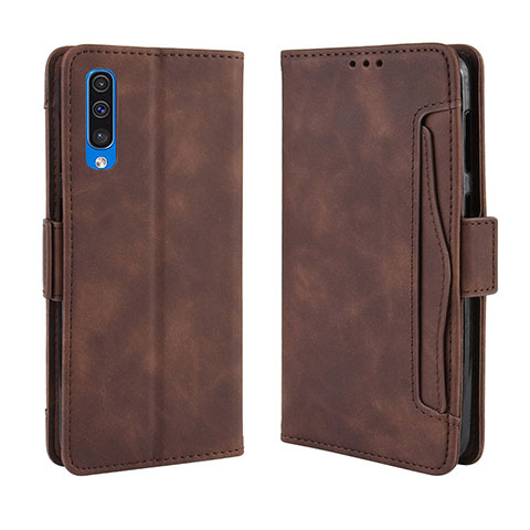 Handytasche Stand Schutzhülle Flip Leder Hülle BY3 für Samsung Galaxy A50 Braun