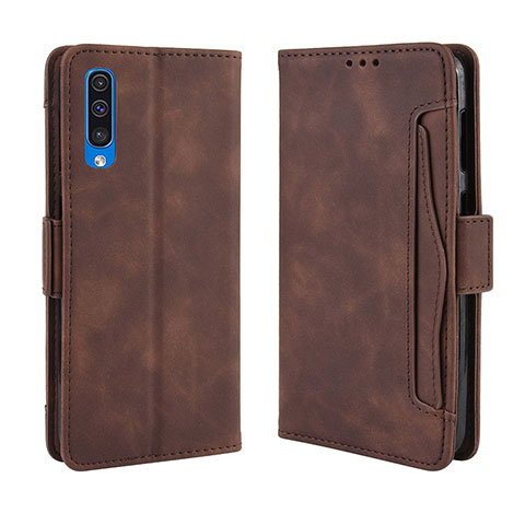 Handytasche Stand Schutzhülle Flip Leder Hülle BY3 für Samsung Galaxy A50S Braun