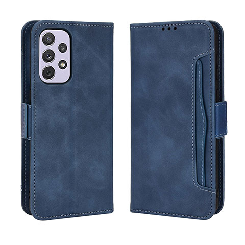 Handytasche Stand Schutzhülle Flip Leder Hülle BY3 für Samsung Galaxy A73 5G Blau