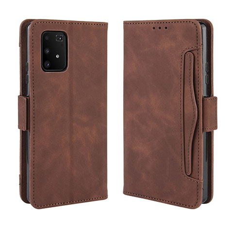 Handytasche Stand Schutzhülle Flip Leder Hülle BY3 für Samsung Galaxy A91 Braun