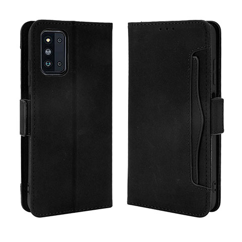 Handytasche Stand Schutzhülle Flip Leder Hülle BY3 für Samsung Galaxy F52 5G Schwarz