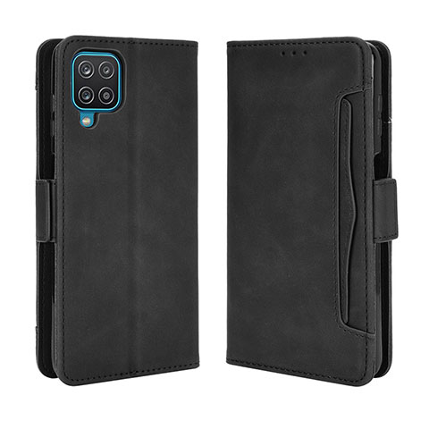 Handytasche Stand Schutzhülle Flip Leder Hülle BY3 für Samsung Galaxy M12 Schwarz