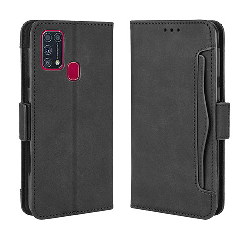 Handytasche Stand Schutzhülle Flip Leder Hülle BY3 für Samsung Galaxy M21s Schwarz