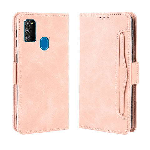 Handytasche Stand Schutzhülle Flip Leder Hülle BY3 für Samsung Galaxy M30s Rosa