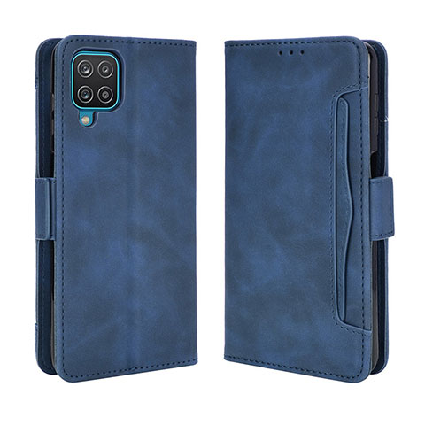 Handytasche Stand Schutzhülle Flip Leder Hülle BY3 für Samsung Galaxy M32 4G Blau