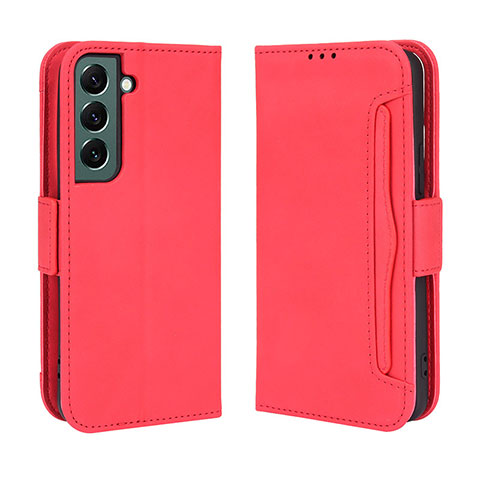 Handytasche Stand Schutzhülle Flip Leder Hülle BY3 für Samsung Galaxy S22 5G Rot