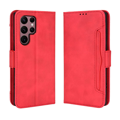 Handytasche Stand Schutzhülle Flip Leder Hülle BY3 für Samsung Galaxy S24 Ultra 5G Rot