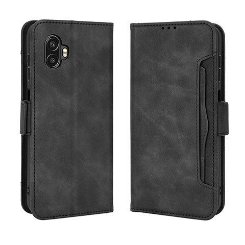 Handytasche Stand Schutzhülle Flip Leder Hülle BY3 für Samsung Galaxy XCover 6 Pro 5G Schwarz