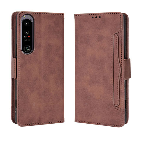 Handytasche Stand Schutzhülle Flip Leder Hülle BY3 für Sony Xperia 1 IV Braun