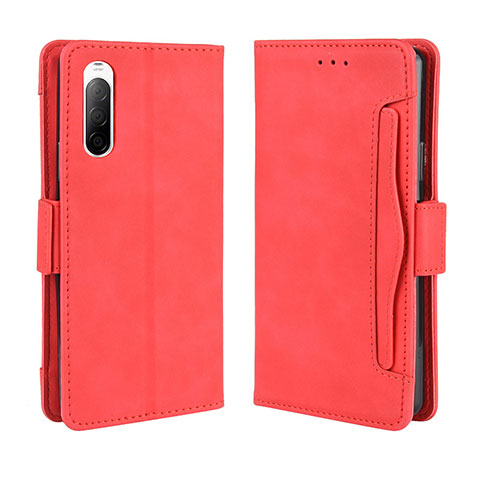 Handytasche Stand Schutzhülle Flip Leder Hülle BY3 für Sony Xperia 10 II Rot