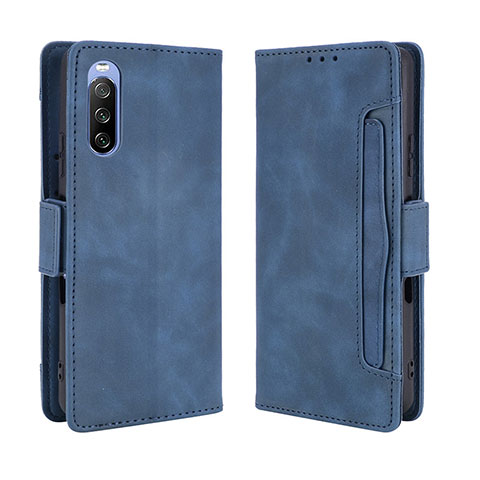 Handytasche Stand Schutzhülle Flip Leder Hülle BY3 für Sony Xperia 10 III Blau