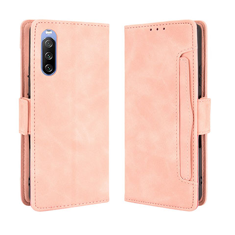 Handytasche Stand Schutzhülle Flip Leder Hülle BY3 für Sony Xperia 10 III Lite Rosa