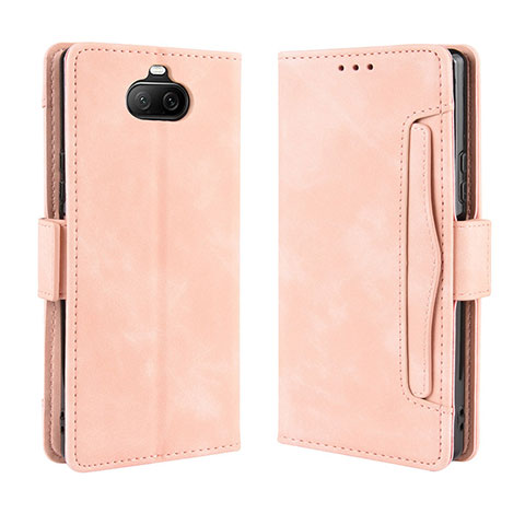 Handytasche Stand Schutzhülle Flip Leder Hülle BY3 für Sony Xperia 8 Lite Rosa