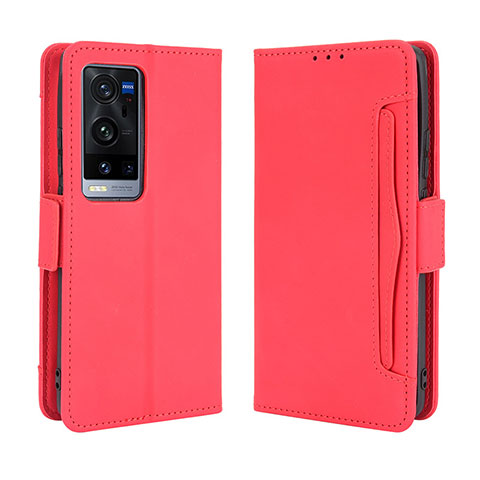 Handytasche Stand Schutzhülle Flip Leder Hülle BY3 für Vivo X60 Pro+ Plus 5G Rot