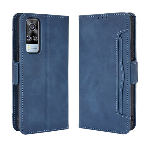 Handytasche Stand Schutzhülle Flip Leder Hülle BY3 für Vivo Y53s NFC Blau