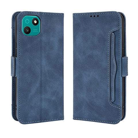 Handytasche Stand Schutzhülle Flip Leder Hülle BY3 für Wiko T10 Blau