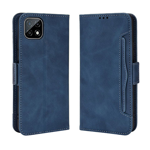 Handytasche Stand Schutzhülle Flip Leder Hülle BY3 für Wiko T3 Blau