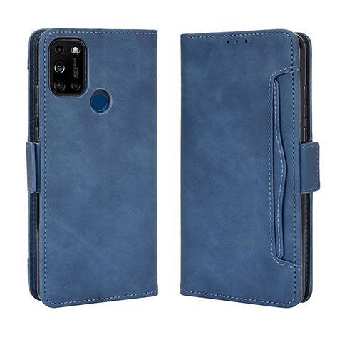 Handytasche Stand Schutzhülle Flip Leder Hülle BY3 für Wiko View5 Plus Blau