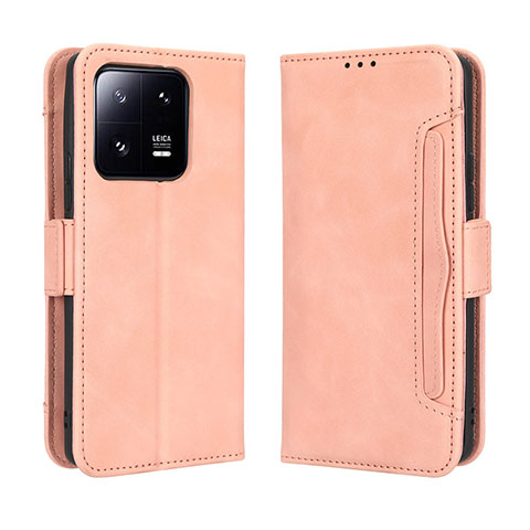 Handytasche Stand Schutzhülle Flip Leder Hülle BY3 für Xiaomi Mi 13 5G Rosa