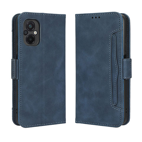 Handytasche Stand Schutzhülle Flip Leder Hülle BY3 für Xiaomi Poco M5 4G Blau