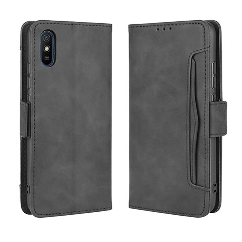 Handytasche Stand Schutzhülle Flip Leder Hülle BY3 für Xiaomi Redmi 9i Schwarz