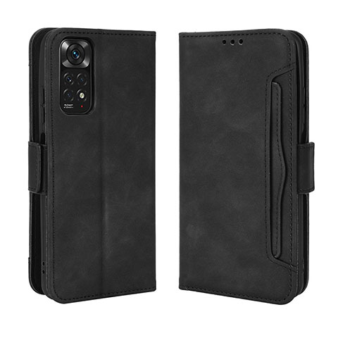 Handytasche Stand Schutzhülle Flip Leder Hülle BY3 für Xiaomi Redmi Note 11 4G (2022) Schwarz