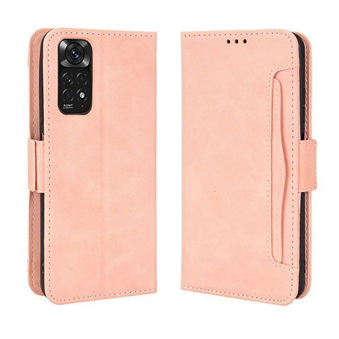 Handytasche Stand Schutzhülle Flip Leder Hülle BY3 für Xiaomi Redmi Note 11S 4G Rosa