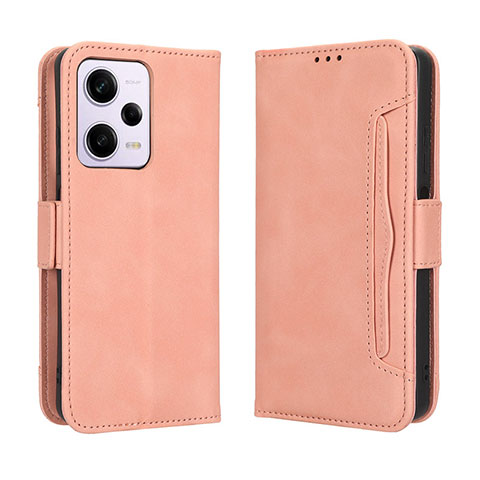 Handytasche Stand Schutzhülle Flip Leder Hülle BY3 für Xiaomi Redmi Note 12 Explorer Rosa