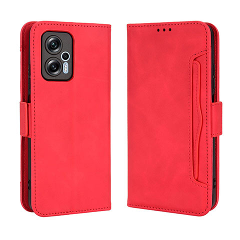 Handytasche Stand Schutzhülle Flip Leder Hülle BY3 für Xiaomi Redmi Note 12T Pro 5G Rot