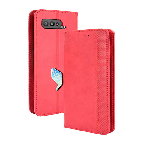 Handytasche Stand Schutzhülle Flip Leder Hülle BY4 für Asus ROG Phone 5 Pro Rot