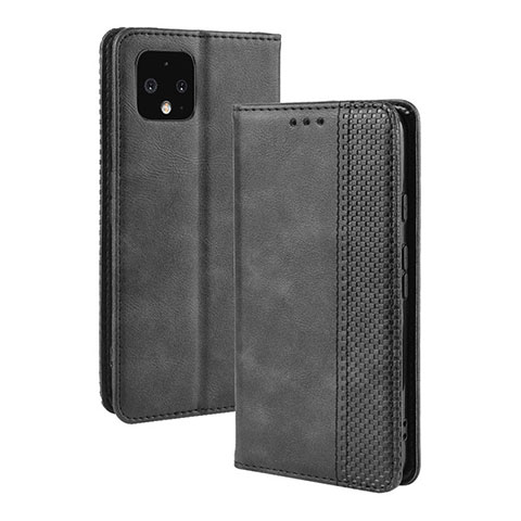 Handytasche Stand Schutzhülle Flip Leder Hülle BY4 für Google Pixel 4 XL Schwarz