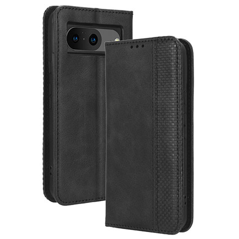 Handytasche Stand Schutzhülle Flip Leder Hülle BY4 für Google Pixel 8 5G Schwarz