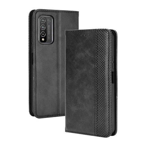 Handytasche Stand Schutzhülle Flip Leder Hülle BY4 für Huawei Honor 10X Lite Schwarz