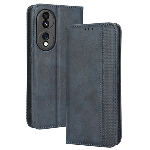 Handytasche Stand Schutzhülle Flip Leder Hülle BY4 für Huawei Honor 70 5G Blau