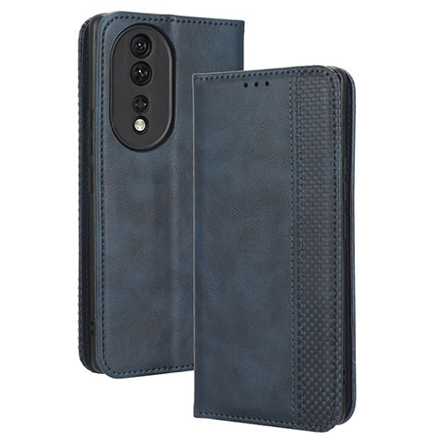 Handytasche Stand Schutzhülle Flip Leder Hülle BY4 für Huawei Honor 80 5G Blau