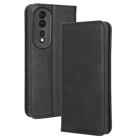 Handytasche Stand Schutzhülle Flip Leder Hülle BY4 für Huawei Honor 80 Pro 5G Schwarz