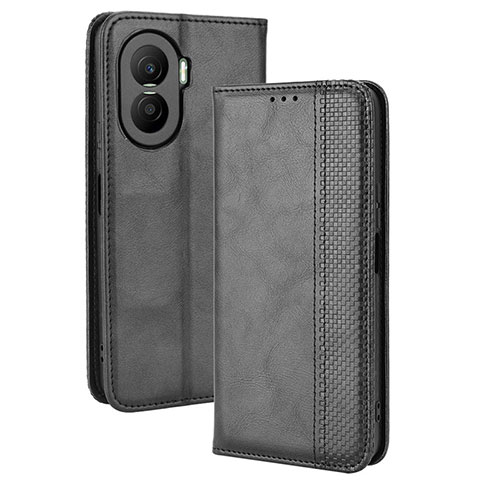 Handytasche Stand Schutzhülle Flip Leder Hülle BY4 für Huawei Honor X40i 5G Schwarz