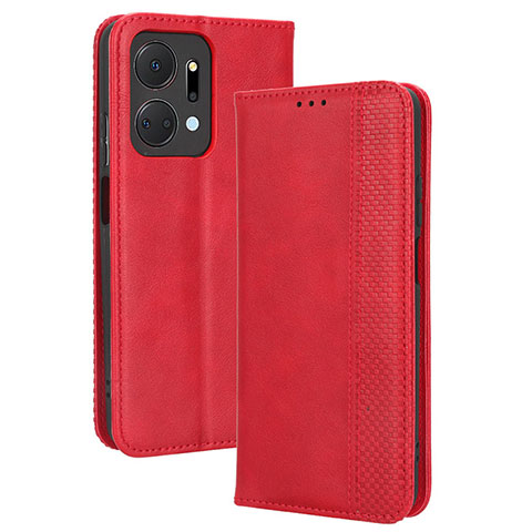 Handytasche Stand Schutzhülle Flip Leder Hülle BY4 für Huawei Honor X7a Rot