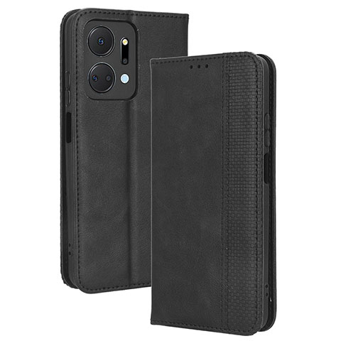 Handytasche Stand Schutzhülle Flip Leder Hülle BY4 für Huawei Honor X7a Schwarz