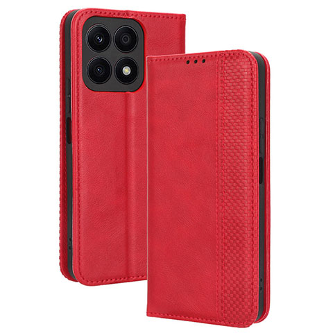 Handytasche Stand Schutzhülle Flip Leder Hülle BY4 für Huawei Honor X8a 4G Rot